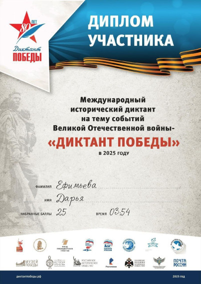 Диктант победы.